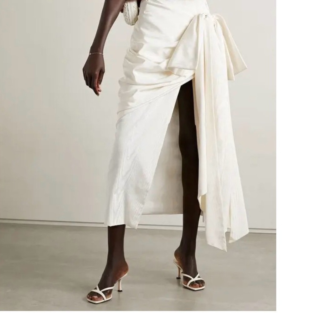Christopher John Rogers Ivory Asymmetrical Skirt